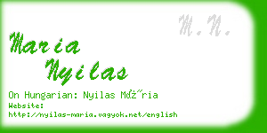 maria nyilas business card